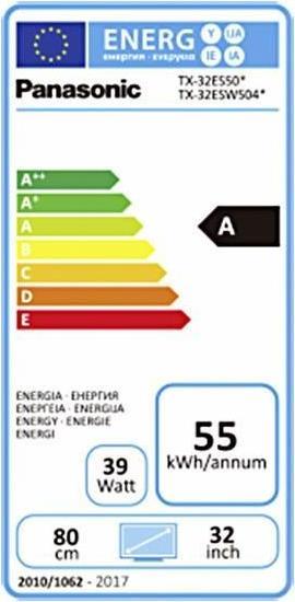 Energie-Label Panasonic Tx-32esw504 (32", LCD, Full HD, 2018)