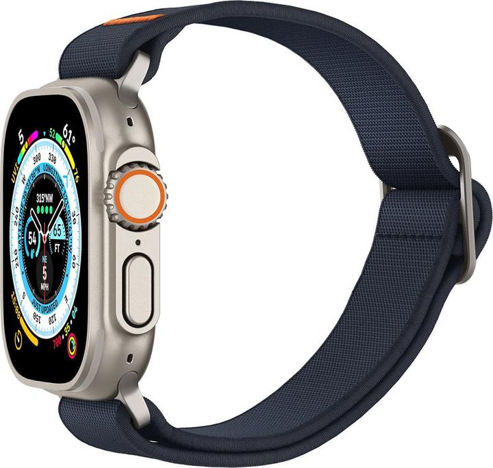 Actual product image Spigen Fit Lite Band for Apple Watch Series 42, 44, 45, 49 mm - navy (42 mm, 44 mm, 45 mm, 49 mm, Nylon, Fabric, Stainless steel)
