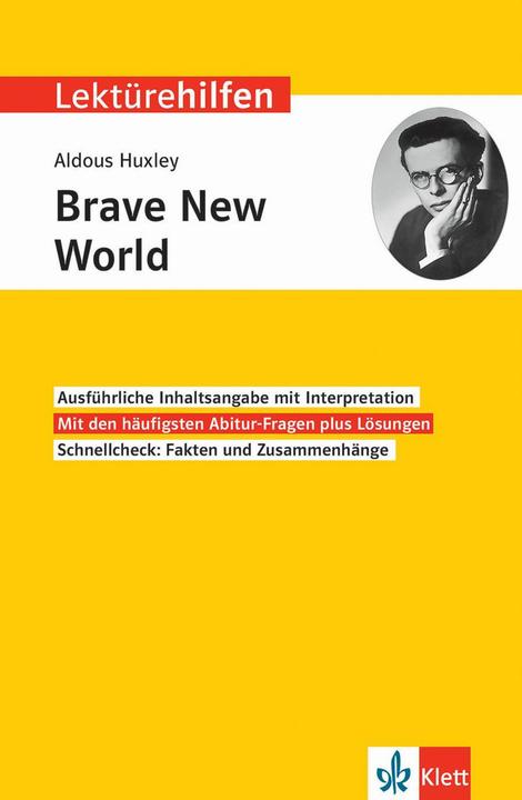 Produktbild Reading Aids Aldous Huxley, 'Brave New World (Englisch, Klett Lerntraining, 2018)