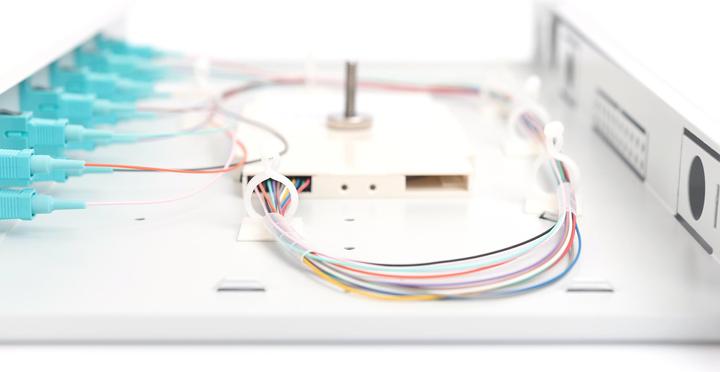 Actual product image Digitus Extendable fiber optic - splice box 1U Equipped 6x SC duplex incl. M 25 screw splice cassette F...