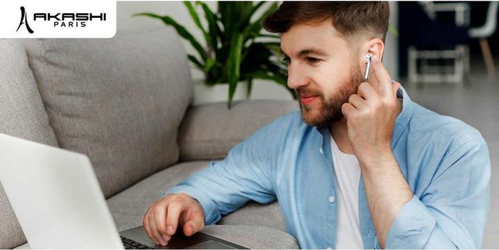 Actual product image Akashi Ecouteurs True Wireless Blancs (30 h, Wireless)