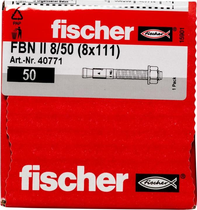 Actual product image Fischer hulrumsdybel sort pan - Powerknot rosett M5x65 w/panhoved 25stk 18-30mm TX25 (50 pcs.)