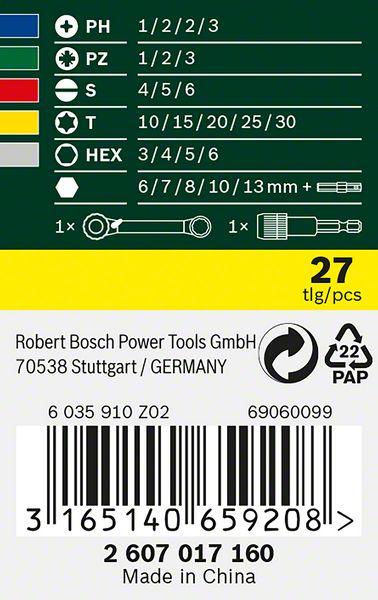 Image du produit Bosch Professional Zubehör Jeu de douilles (27 pièces)