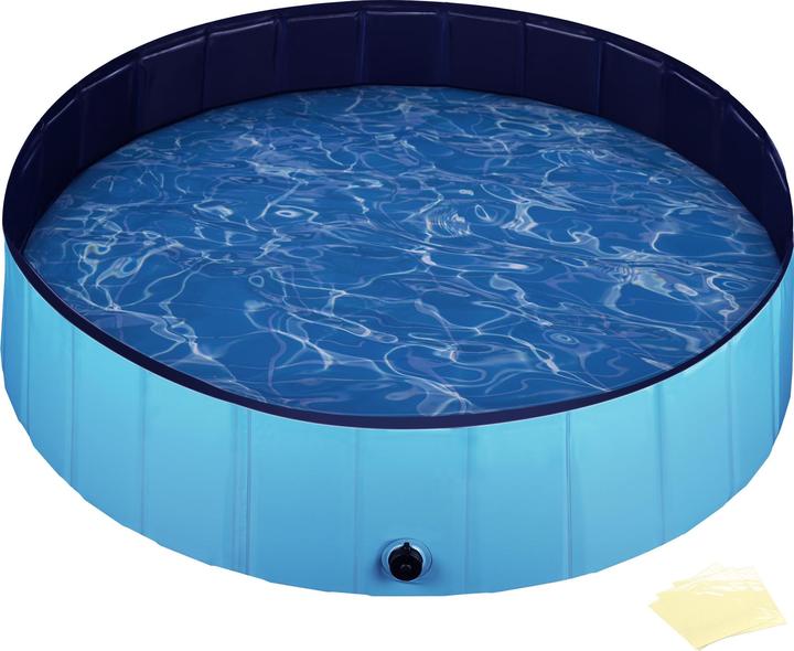 Wiltec Fudajo Hundepool 120x30cm Hundeschwimmbad Hundeplanschbecken Hundebadewanne (Hundepool)