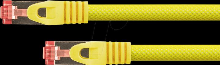 Actual product image Python RNS® patch cable with snap-in nose protection and nylon braiding, Cat. 6, S/FTP, PiMF, PVC, 250MHz (S/FTP, CAT6, 1.50 m)