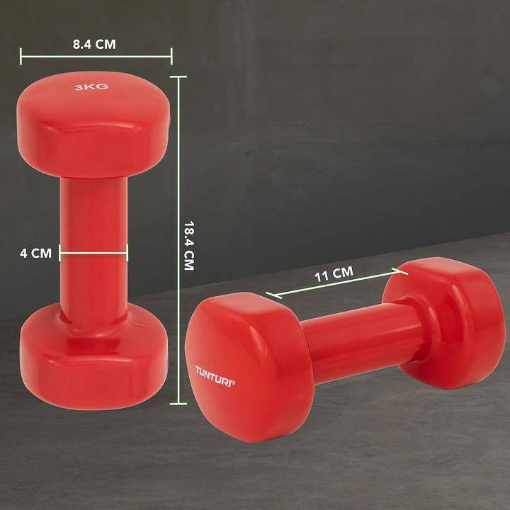 Produktbild Tunturi Vinyl Kurzhanteln (2 x 3 kg)