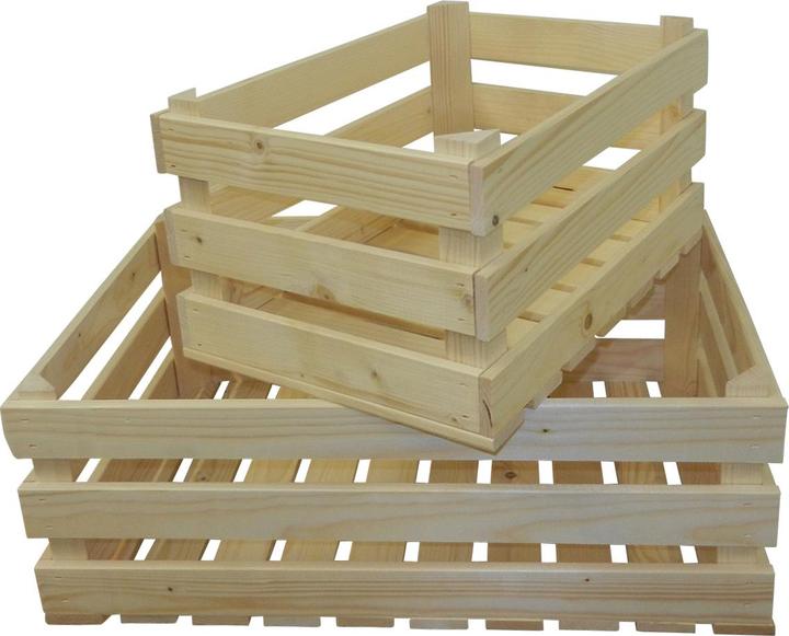 Produktbild Natura Punto Holzkisten Harassen 2er Set natur