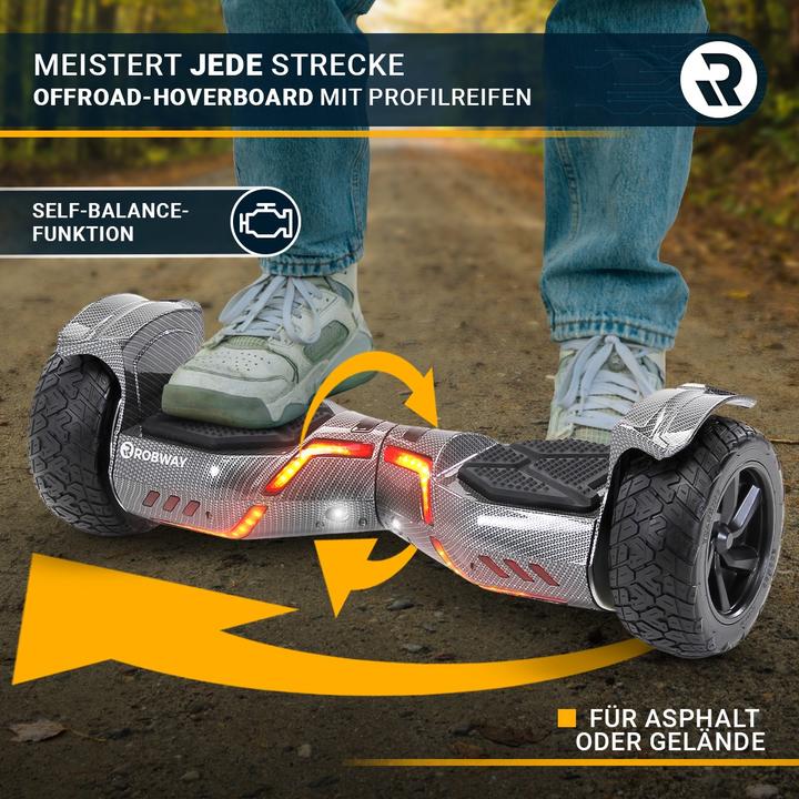 Produktbild Robway Hoverboard X2 E-Balance Board Scooter Elektro Roller Smart Self Balance (Carbon Offroad)