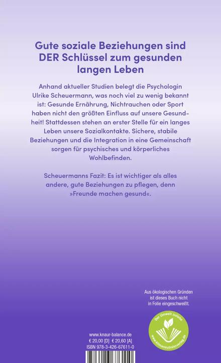 Produktbild Freunde machen gesund (Deutsch, Ulrike Scheuermann, 2021)