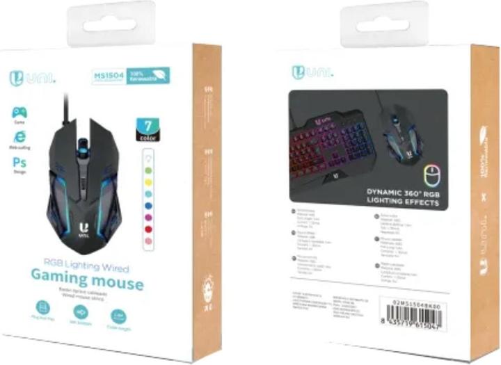 Productafbeelding Uni-ball Raton Uni 6 Teclas Usb(A) Gokkabel (1.40 m)