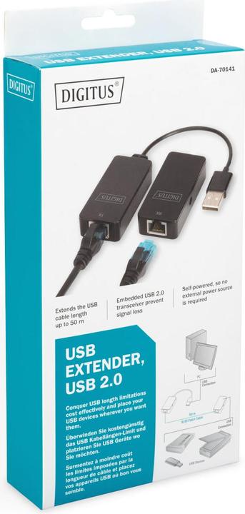 Produktbild Digitus USB Extender (S/FTP, CAT6, 50 m)