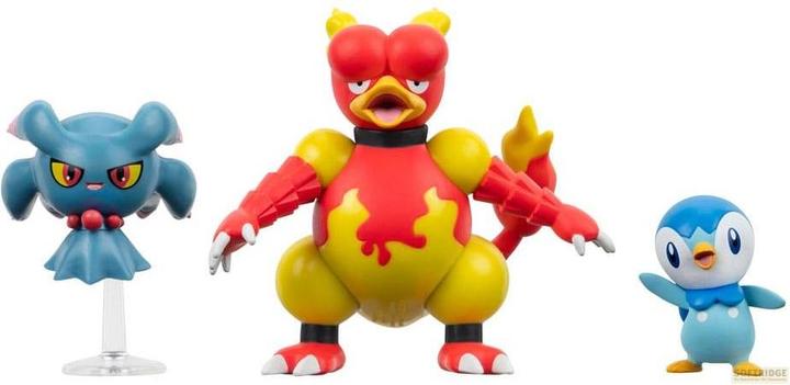 Actual product image Jazwares Pokémon Battle Figure Set figures 3-pack Plinfa, Traunfugil, Magmar 5 cm