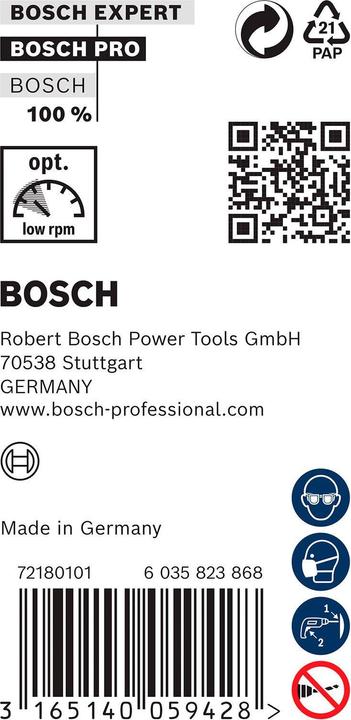 Produktbild Bosch Professional Zubehör PRO Wood HSS Installationsbohrer, 10 x 87 x 400 mm (8 mm)