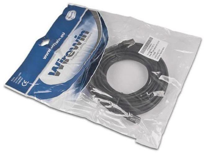 Actual product image Wirewin Outdoor patch cable: 1m, black (U/FTP, CAT5e, 1 m)