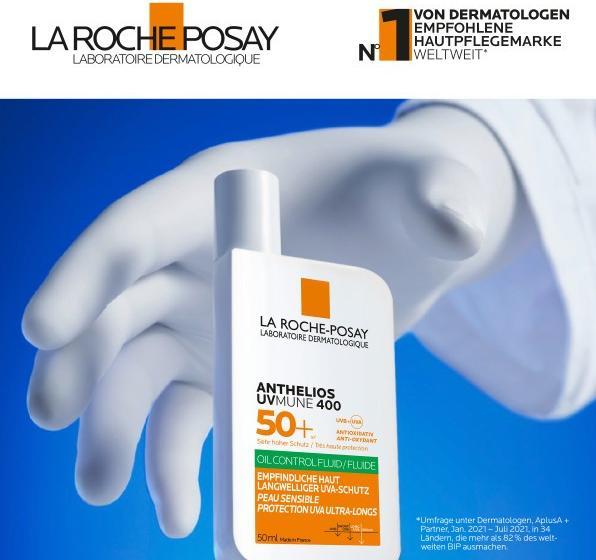 Produktbild La Roche Posay Anthelios UV Mune Oil Control Fluid (Sonnencreme Gesicht, SPF 50+, 50 ml, 49 g)