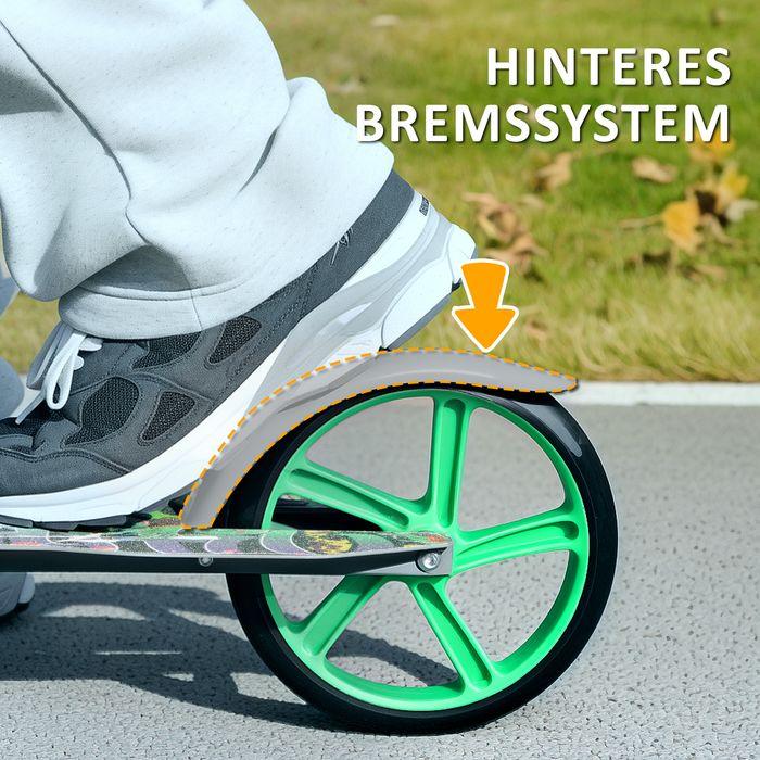 Immagine prodotto Swisshandel24 Kinderroller mit Verstellbare Lenkerhöhe, klapppbar, 2 Grossen Rädern, grün