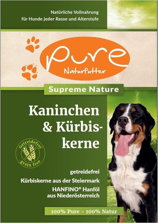 Produktbild Pure Naturfutter PURE Kaninchen & Kürbiskerne - single Protein & getreidefrei (Adult, Junior, Senior, 1 Stk., 400 g)