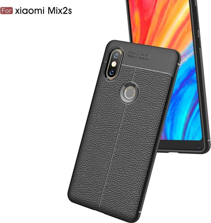 Actual product image Screenguard Xiaomi Mi Mix 2S Case Leather Design TPU Cover (Mi Mix 2S)