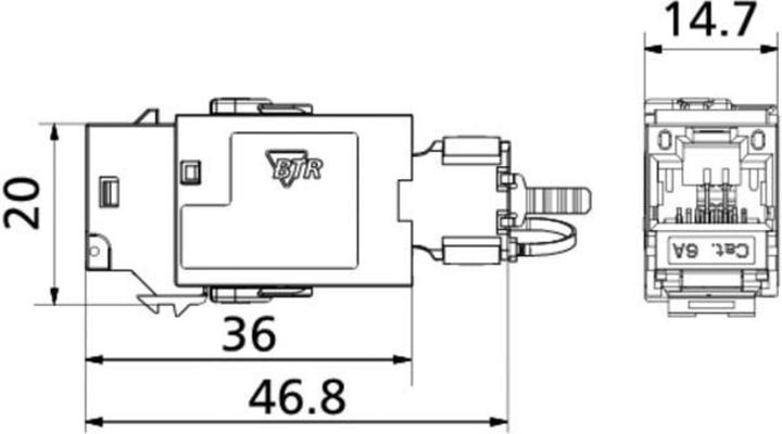 Produktbild Metz Connect Keystone Modul CAT 6A (Keystone Modul)
