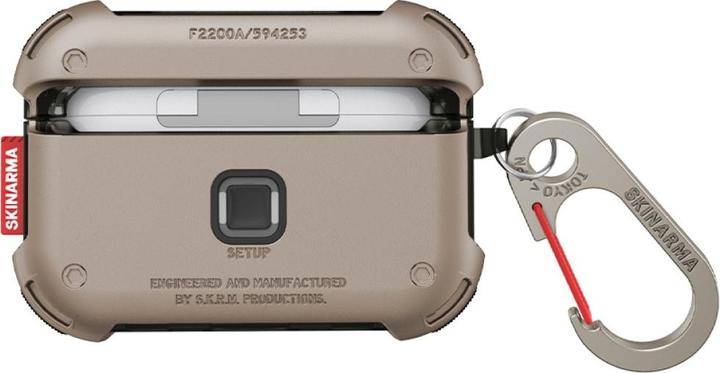 Actual product image Skinarma Case Mecha for AirPods Pro 2 champagne