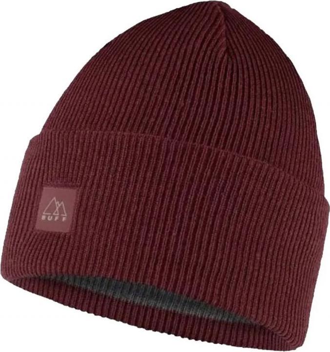 Buff Crossknit Hat Solid Mahogany