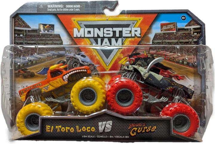 Immagine prodotto Monster Jam - 1:64 Die Cast 2 pack - El toro Loco VS Pirates Curse