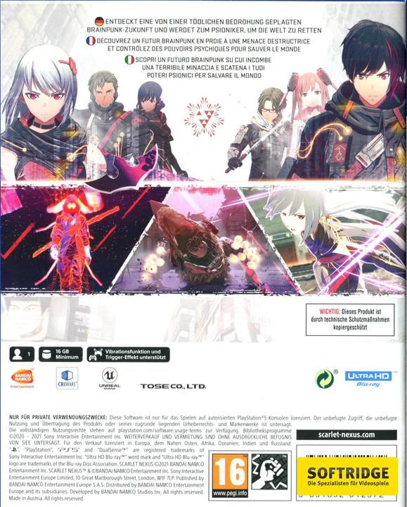 Immagine prodotto Bandai Namco Scarlet Nexus (incl. DLC bonus) (PS5, DE)