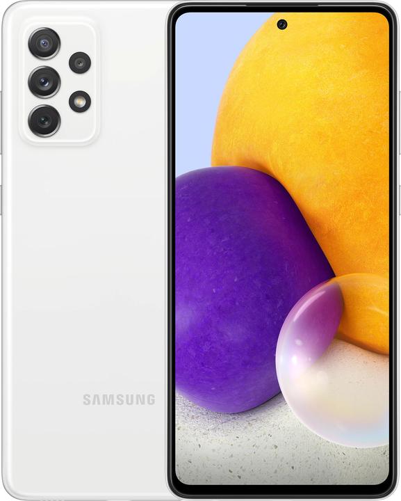 Produktbild Samsung Galaxy A72 EU (128 GB, White, 6.70", Hybrid Dual SIM, 64 Mpx, 4G)