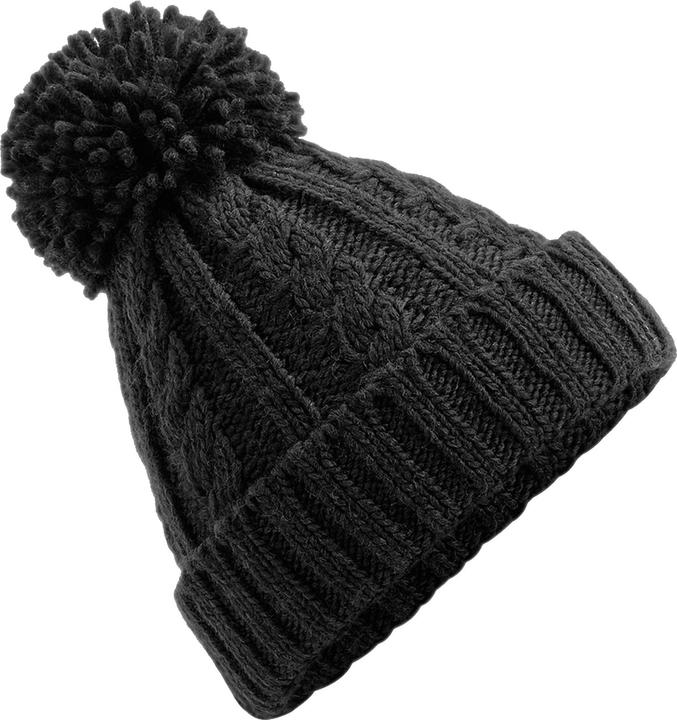 Actual product image Beechfield Unsiex Pom-pom Hat With Cable Knit Adult (One size)