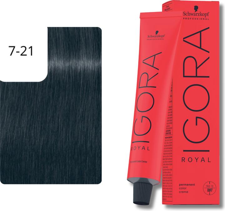 Immagine prodotto Schwarzkopf Igora Royal - 7-21 Frassino biondo medio Cendré (Biondismo, Grigio)