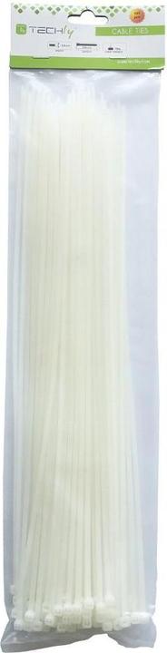 Immagine prodotto Techly Fascette Fermacavi Autobloccanti 370x3,6mm in Nylon 100pz Bianco (ISWT-36037) (370 mm, 100 pz.)