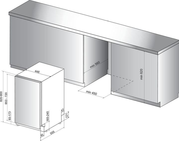 Image du produit Whirlpool Zmywarka WSIP 4O33 PFE