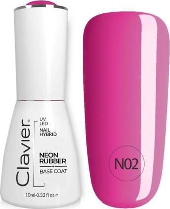 Actual product image Clavier Luxury Nail Neon Rubber Base N02 10Ml