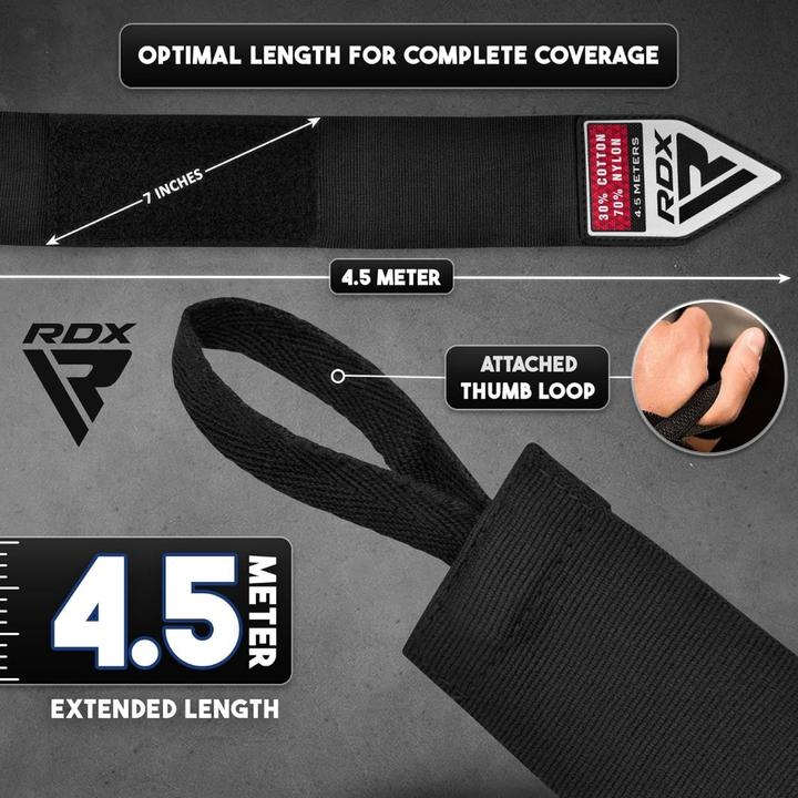 Produktbild Rdx Hand Wraps Combine Red, Black, Blue Plus