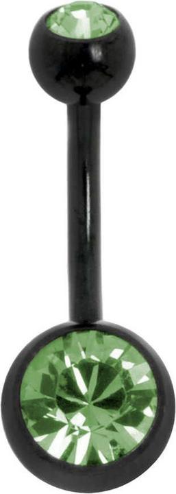 Image du produit Bijouteria Piercing nombril (Cristallin, Revêtement PVD (noir), Titane)