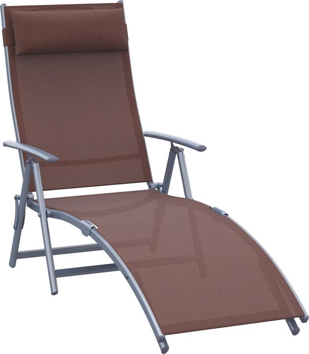Actual product image Outsunny Garden lounger with cushion (180 cm)