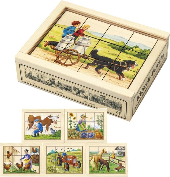Produktbild Atelier Fischer Würfel Bauernhof (12 Teile)