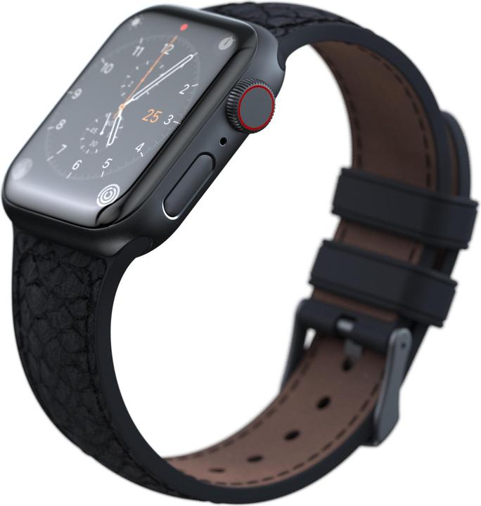 Actual product image Njord Vindur Watch Strap for Apple Watch 44/45mm (45 mm, Vegan Leather, Stainless steel fastener, Salmon leather)