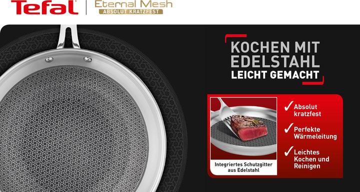Actual product image Tefal Eternal Mesh (28 cm, Frying pan, Stainless steel)
