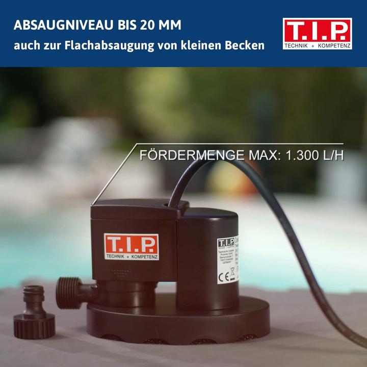 Image du produit T.I.P. Pompe de piscine CoverOne 1500 AUT, plastique (Pompe de jardin)