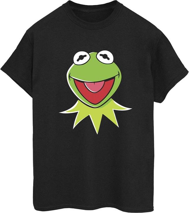 Actual product image Disney Womens/Ladies Muppets Kermit Head Cotton Boyfriend T-Shirt (L)