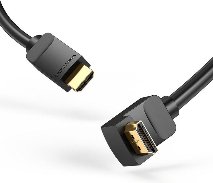 Productafbeelding Vention HDMI 2.0 rechte hoek 270 graden zwart - 2m (2 m, HDMI)