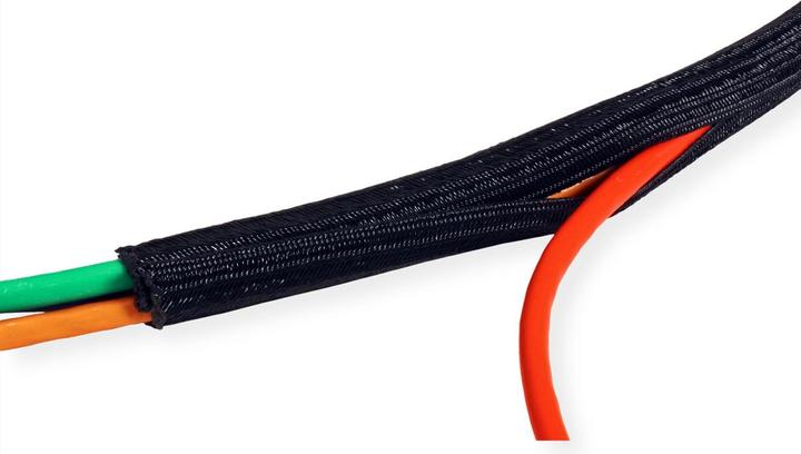 Immagine prodotto Roline Guaina in tessuto PVC per fascio di cavi, con chiusura automatica, nero, 2,5 m (Foro cavo, 250 cm)