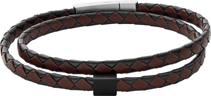 Skagen Hulsten Armband (18.50 cm, Edelstahl, Leder)