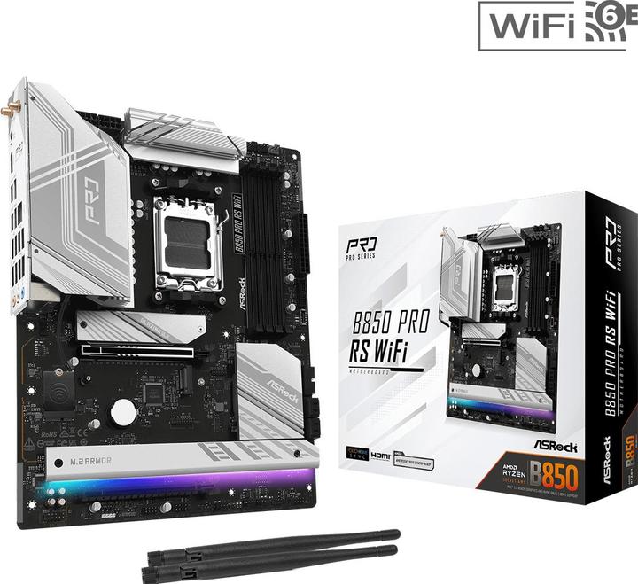 Produktbild AsRock B850 Pro RS WiFi (AM5, AMD B850, ATX)