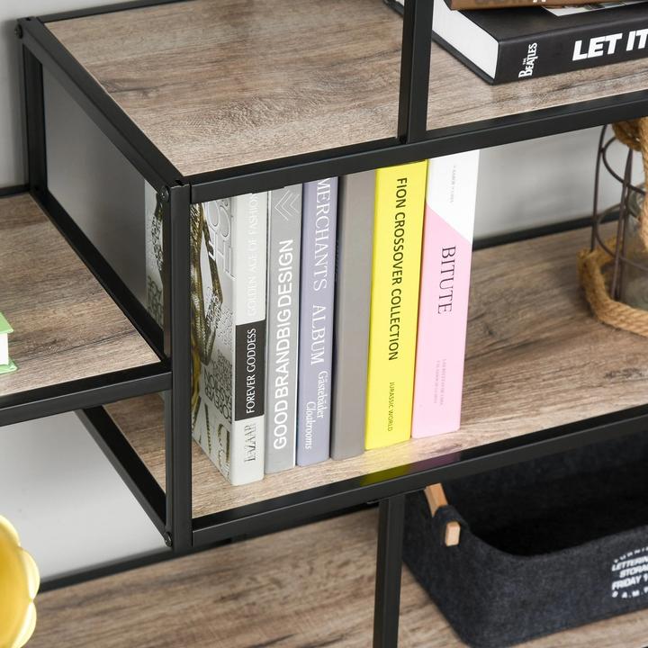 Produktbild Swisshandel24 Standregal, Bücherregal Lagerregal Industrieller Stil, Aktenregal, Küchenregal, P2 Spanplatte, Metal (120 x 32 x 95 cm)