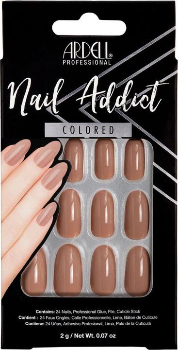 Ardell Nail Addict - Nail Addict Latte (Kunstnägel, Braun)