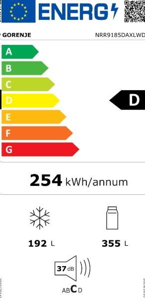 Energy Label Gorenje NRR9185DAXLWD (stainless steel, ConvertActive) (547 l)