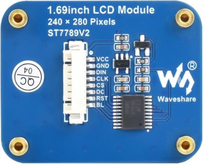 Actual product image WaveShare 240x280 1.69inch LCD Display Module