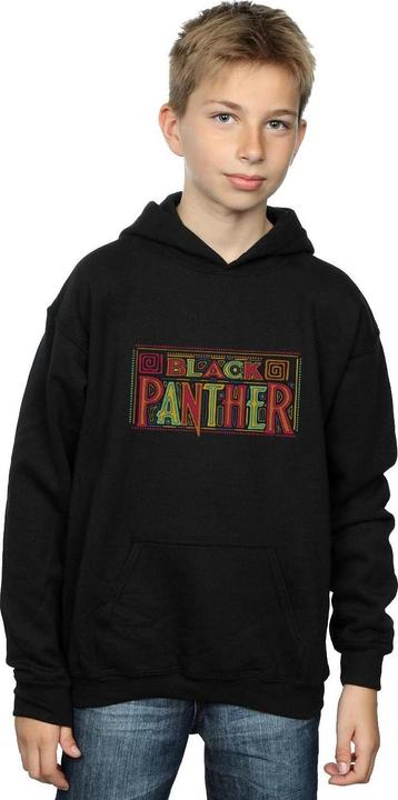Immagine prodotto Black Panther Tribal Logo Felpa con Cappuccio Ragazzi (140, 146)